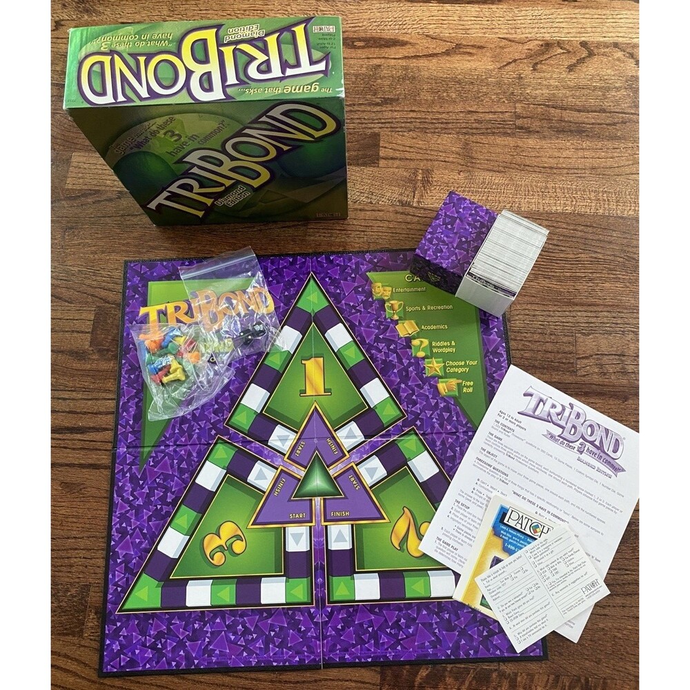 TriBond Diamond Edition Board Game "What Do These 3 Have in Common?" VTG 1998